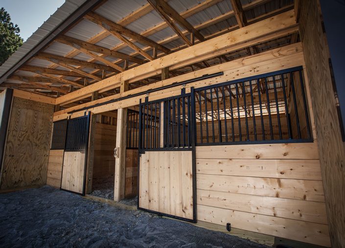 custom private horse barns